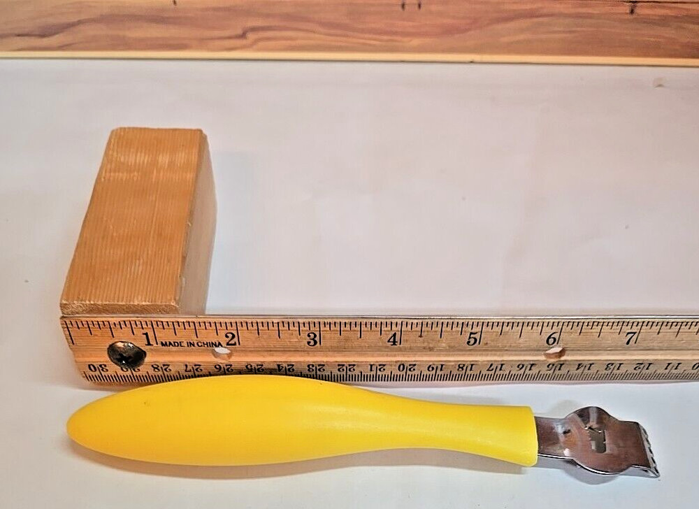 Citrus Zester Bar Tool; Yellow Handle