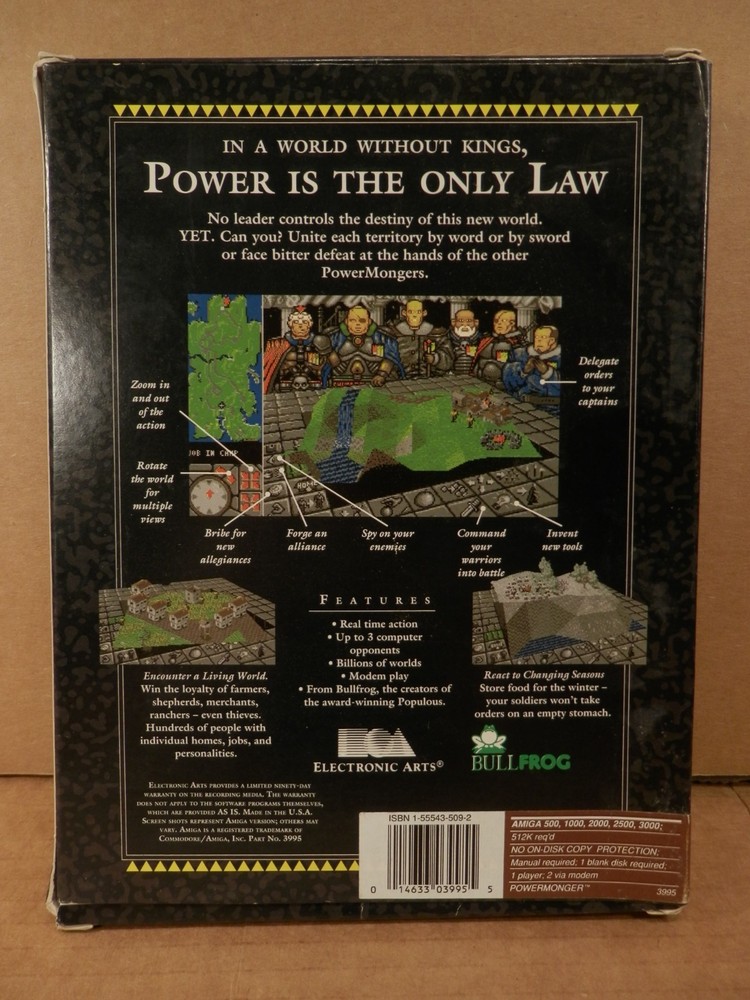 Power Monger Commodore Amiga, Box Only