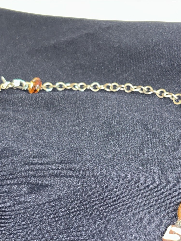 vintage stone pendant necklace
