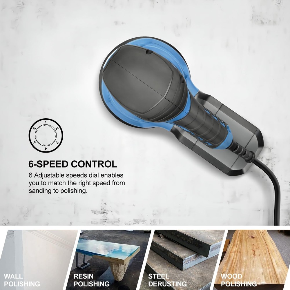 New Electric Drywall Sander Adjustable Variable Speed With Sanding Pad