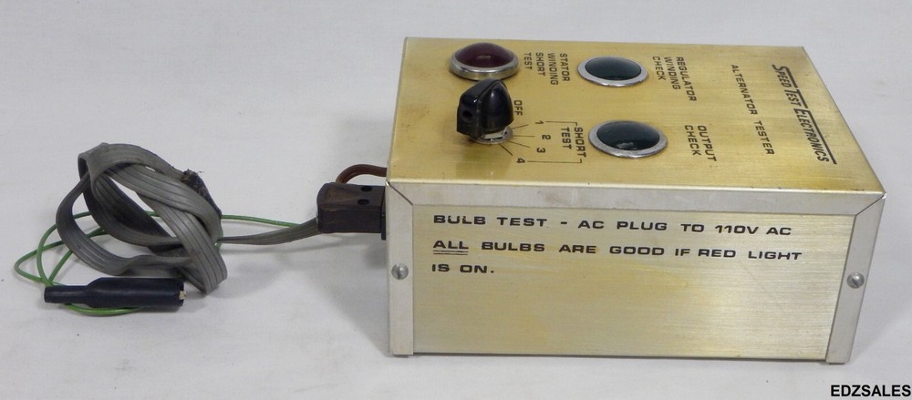2 Speed Test Electronics Testers - Alternator / Rectifier Regulator Testing