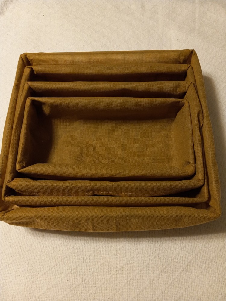 Set of 4 Lined Wire Baskets