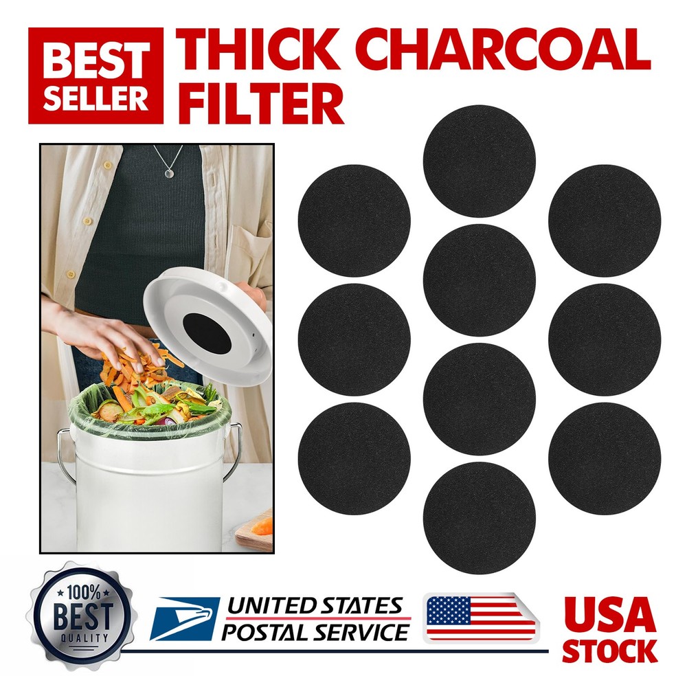 6.7inch Kitchen Compost Bin Charcoal Filter Replacements Compost Pail Replacem