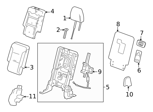 Genuine GM Headrest Outer 85735305
