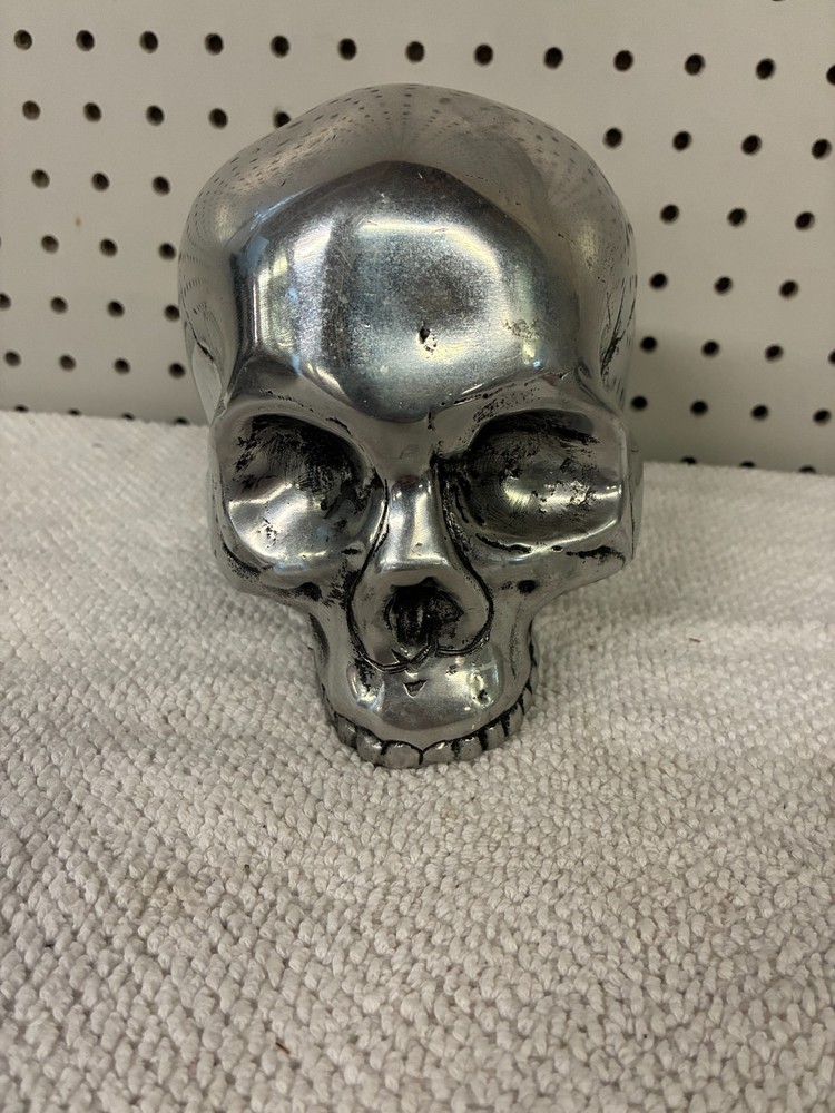 Silver Colored Skull 6"x5.5"x5" Decor
