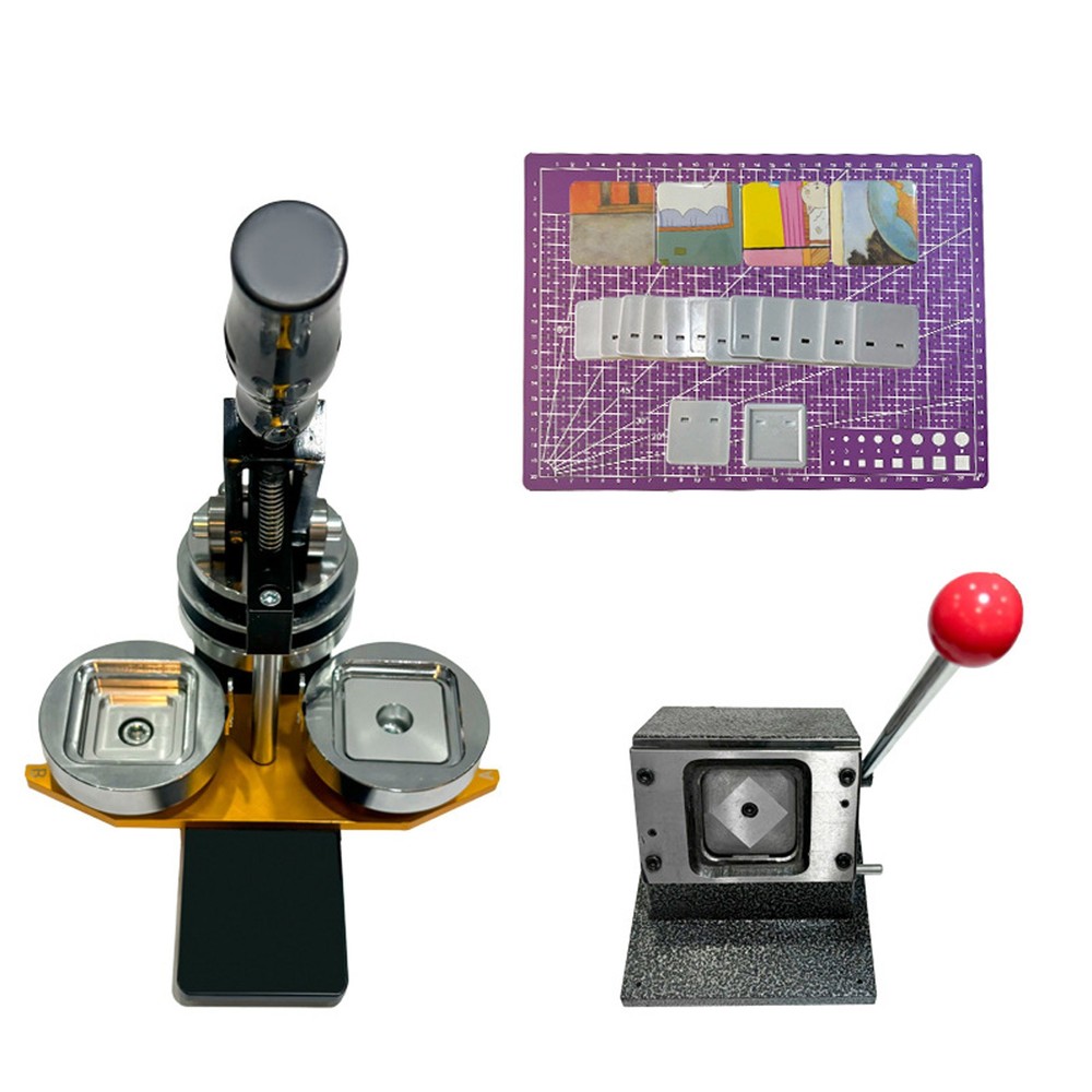 Magnet Maker Machine 2X2In Fridge Magnet Badge Maker Kit 100/200pcs Materials