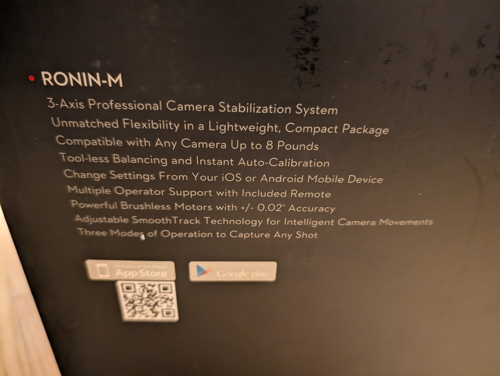 dji Ronin-M 3 Axis Professional Camera Stabilization System Handheld Open Box