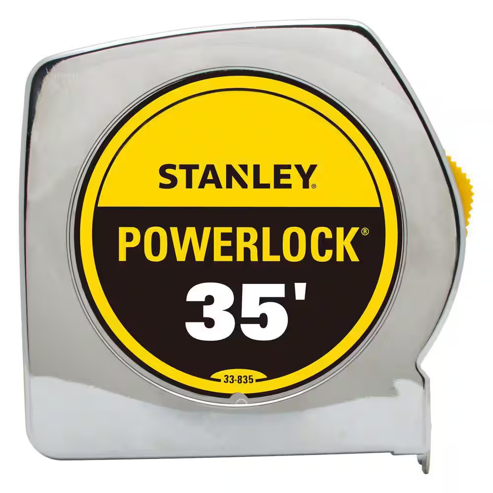 Stanley PowerLock Tape Measure 35 ft. Secure Blade Lock Metal Measuring Tools