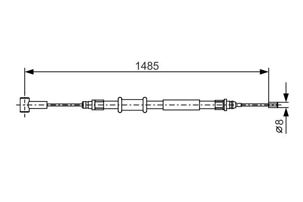 Cable Pull, parking brake BOSCH 1987482214