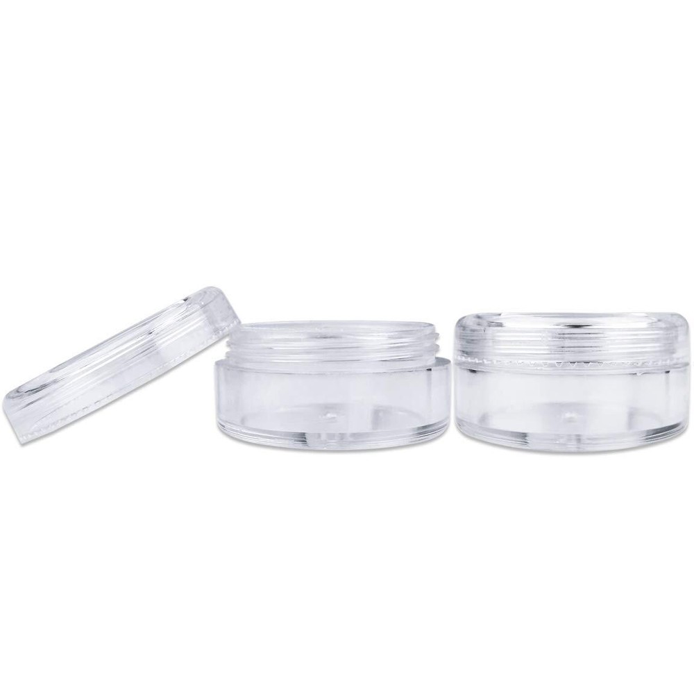 2g-10g Empty Clear Plastic Sample Travel Jar Container Round Cosmetic Makeup Pot
