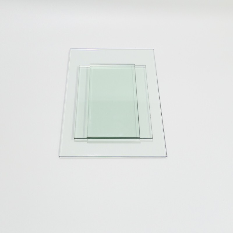 2PC Laboratory Microscope Working Stage HD Engraved Glass Board 3MM Thickness