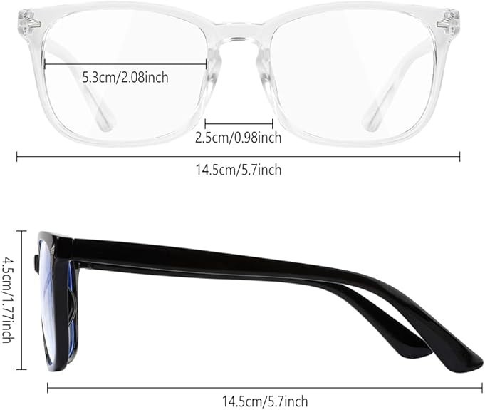 Blue Light Blocking Glasses, 2 Pack Blue Light Glasses Men, Blue Light Glasse...