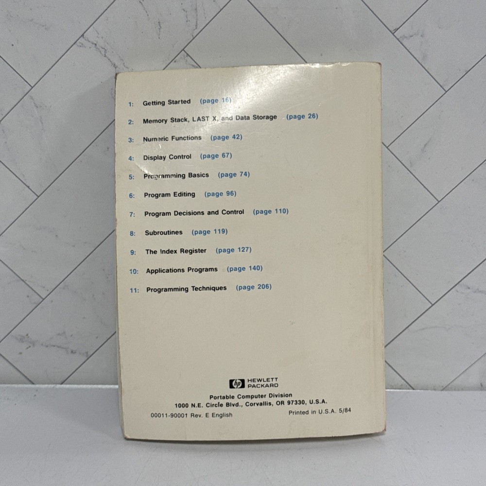Hewlett-Packard HP-11C Owner’s Handbook And Problem-Solving Guide