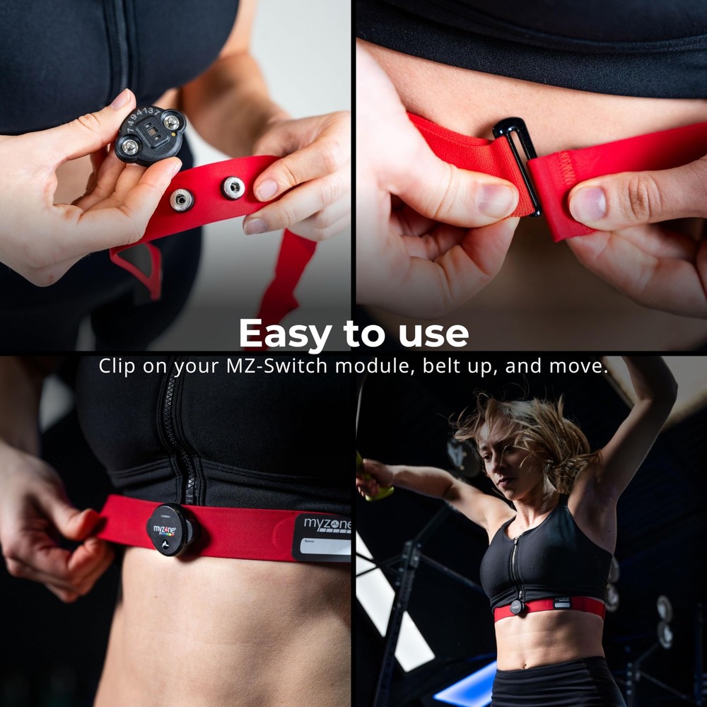 MYZONE MZ-Switch Adjustable Replacement Chest Strap (Medium) - Comfortable & Sec