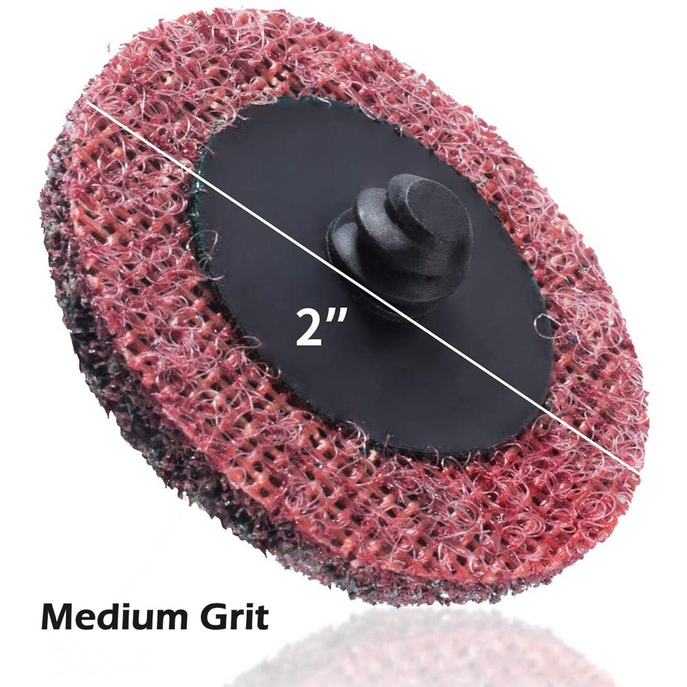 50Pcs 2 in Medium Grit Roll Lock Surface Die Grinder Sanding Quick Change Disc