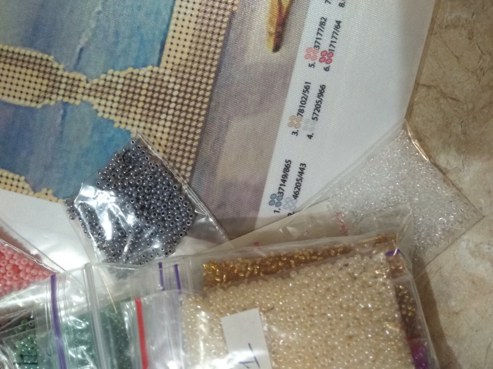 HOT DIY Bead Embroidery Kit Needlepoint Beading Beadwork Melody wind