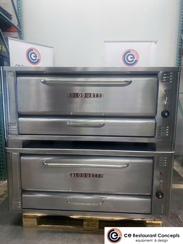 Used Blodgett 1048 Double Two Section Double Stacked Deck pizza Oven