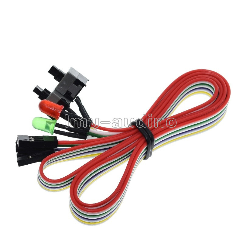 65cm atx Power & Reset Switch + 2led HDD PC Desktop Computer ATX Cable Button