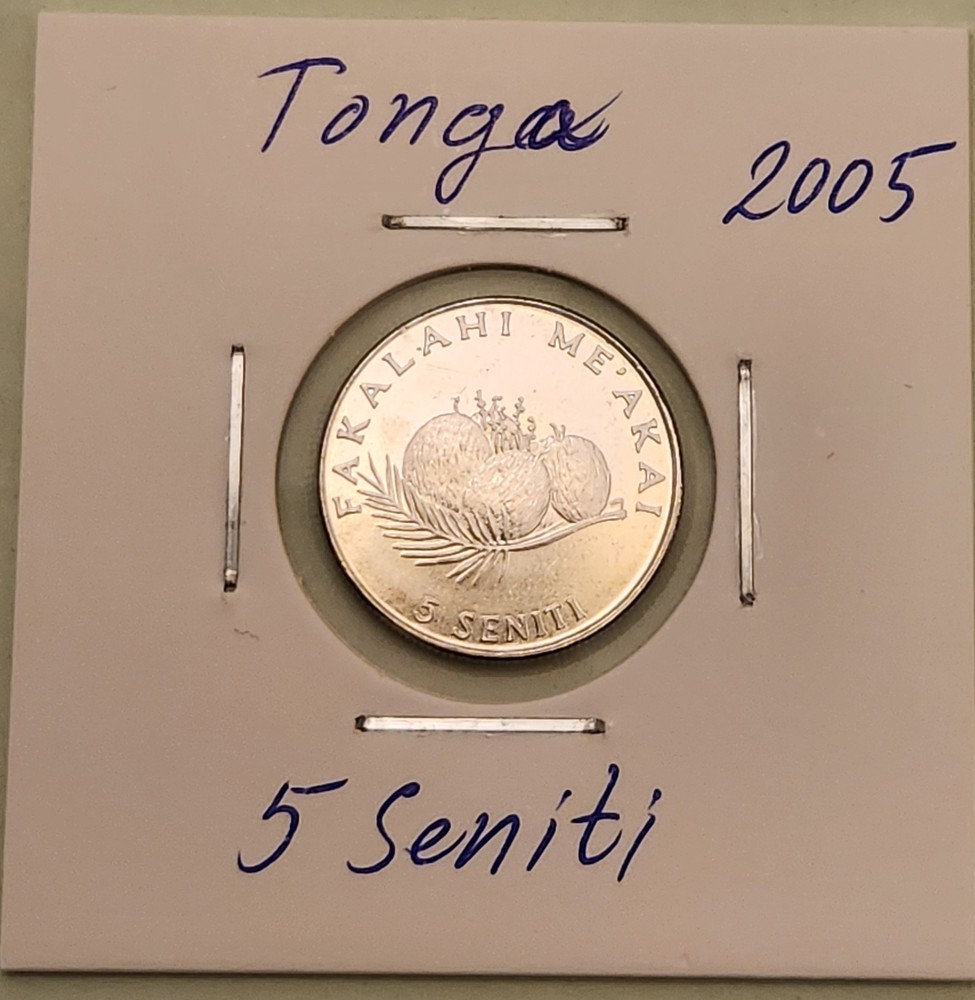 Tonga coin, 5 Seniti, 2005