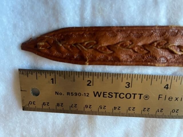 Soviet Era leather belt with a braid element