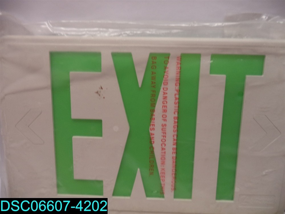 QTY=2: LITHONIA LIGHTING EXIT SIGNS COVER 12" X 8"