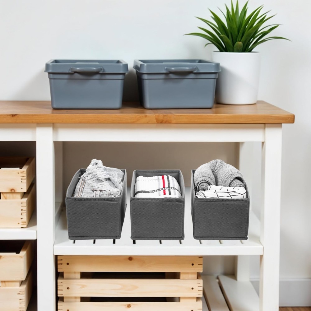 9-Pack Foldable Drawer Organizers Foldable Storage Bins – Clothing Drawer