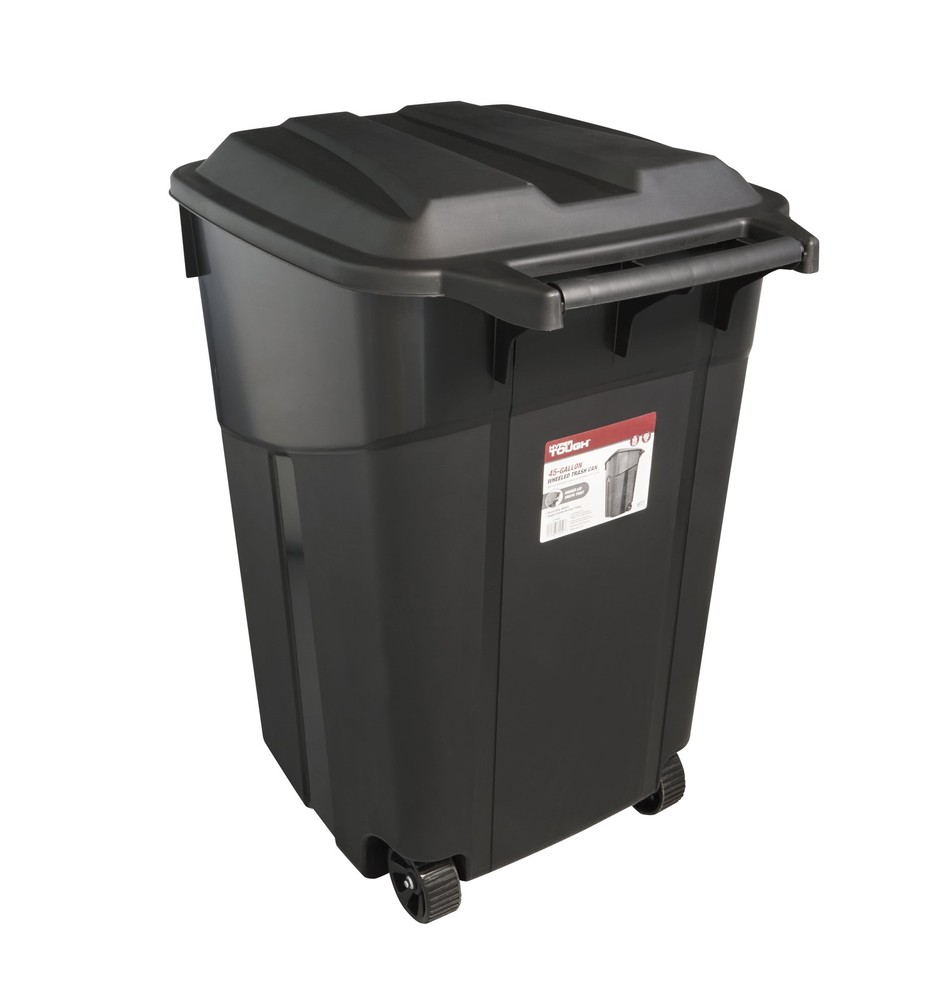 Hyper Tough 45 Gallon Wheeled Heavy Duty Plastic Garbage Can