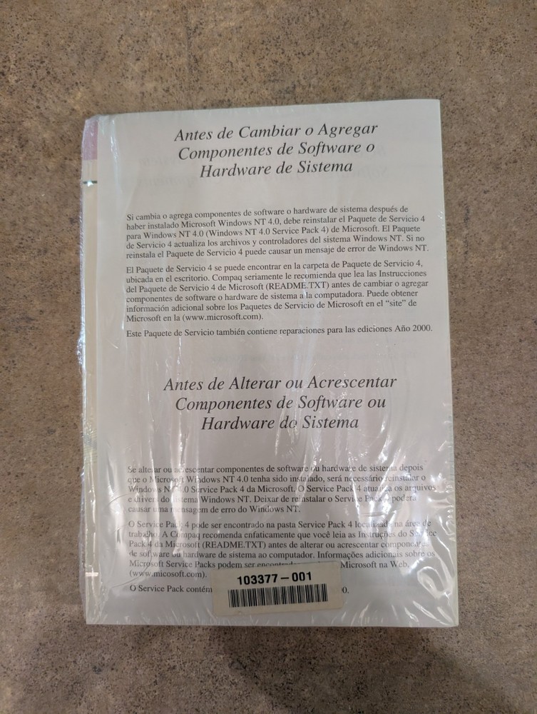 Microsoft Windows NT Workstation 4.0 OEM Compaq Complete Vintage Software w/ COA