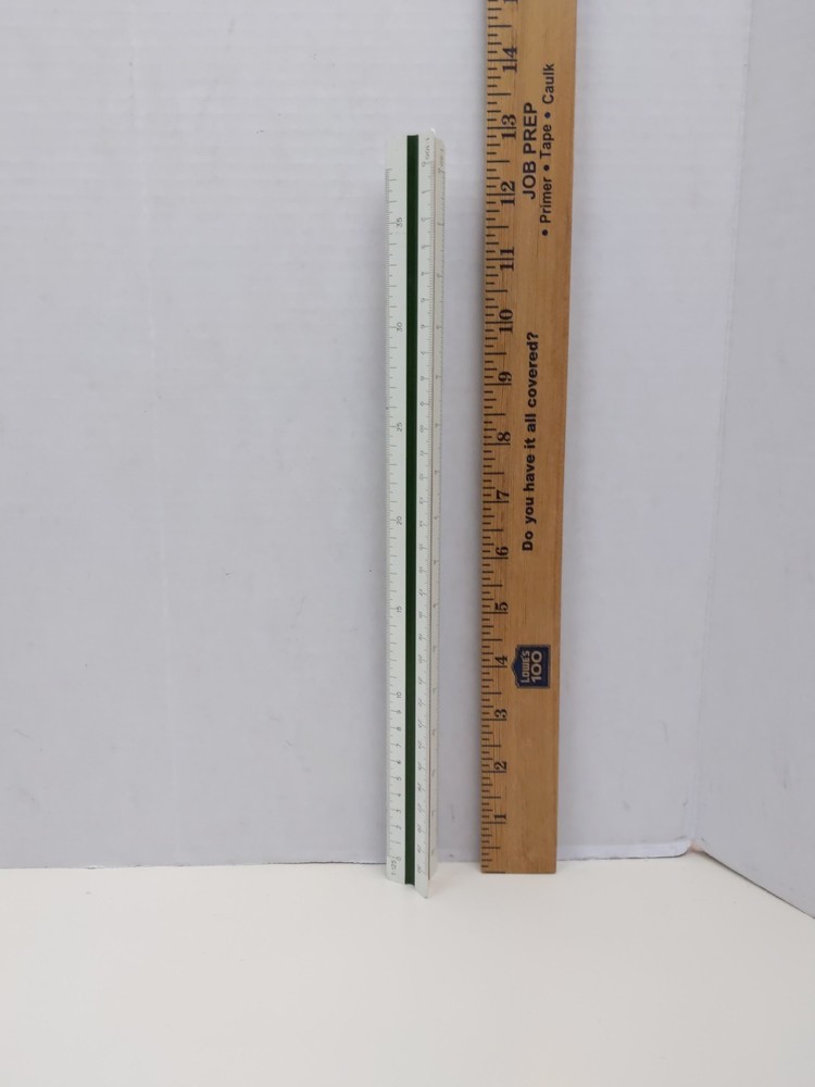 Fullerton 3725 Triangular Scale Ruler Made in Germany Architect Drafting