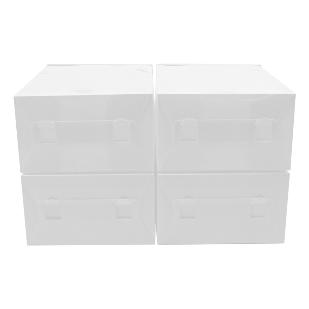 Stackable Shoe Storage Box Durable Plastic Sneaker Display Case Organizer 20pcs