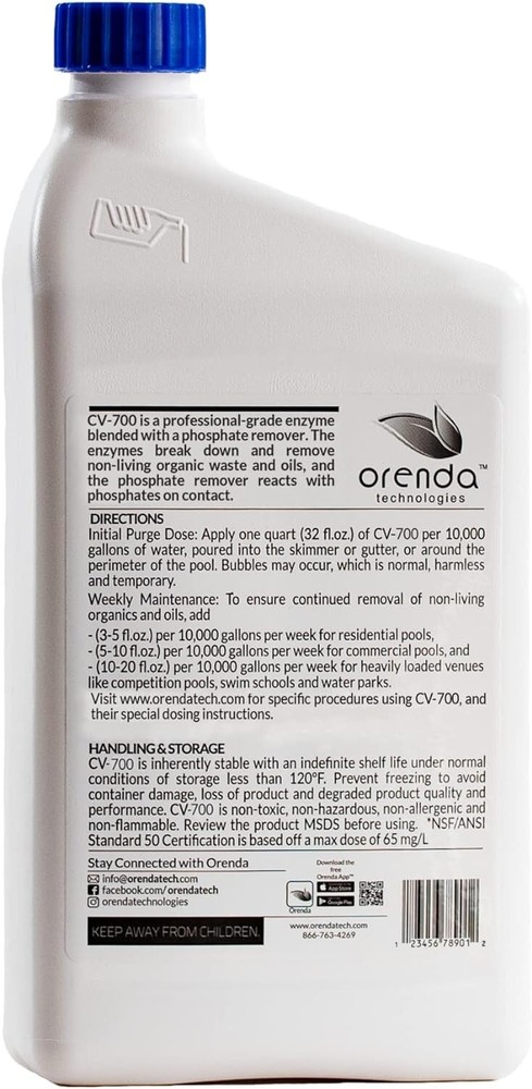 Orenda Technologies CV-700 Catalytic Enzyme Cleaner & Phosphate 1 Pack