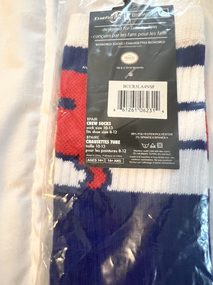 Nintendo Star Fox Zero Crew Socks vintage Men’s (a47)