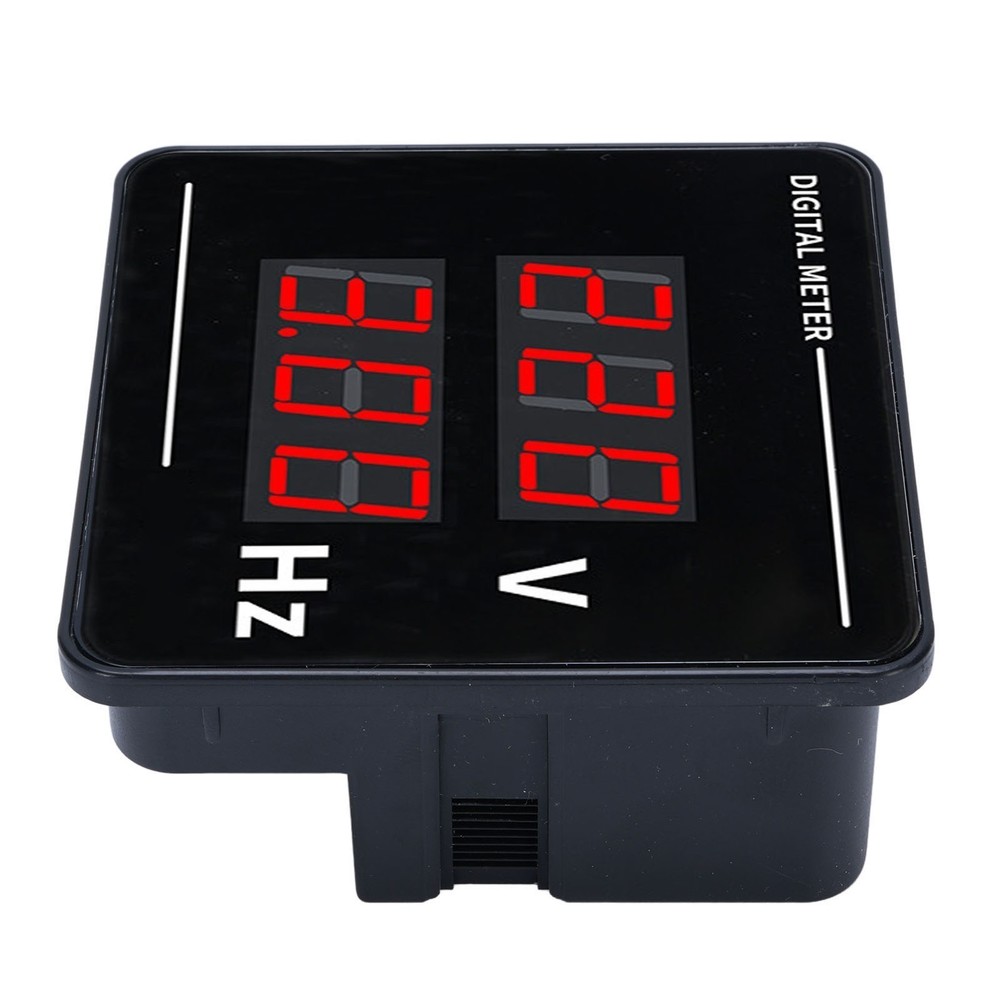 Digital AC Voltmeter Frequency Meter Tester Gauge Panel Mounting LED Display