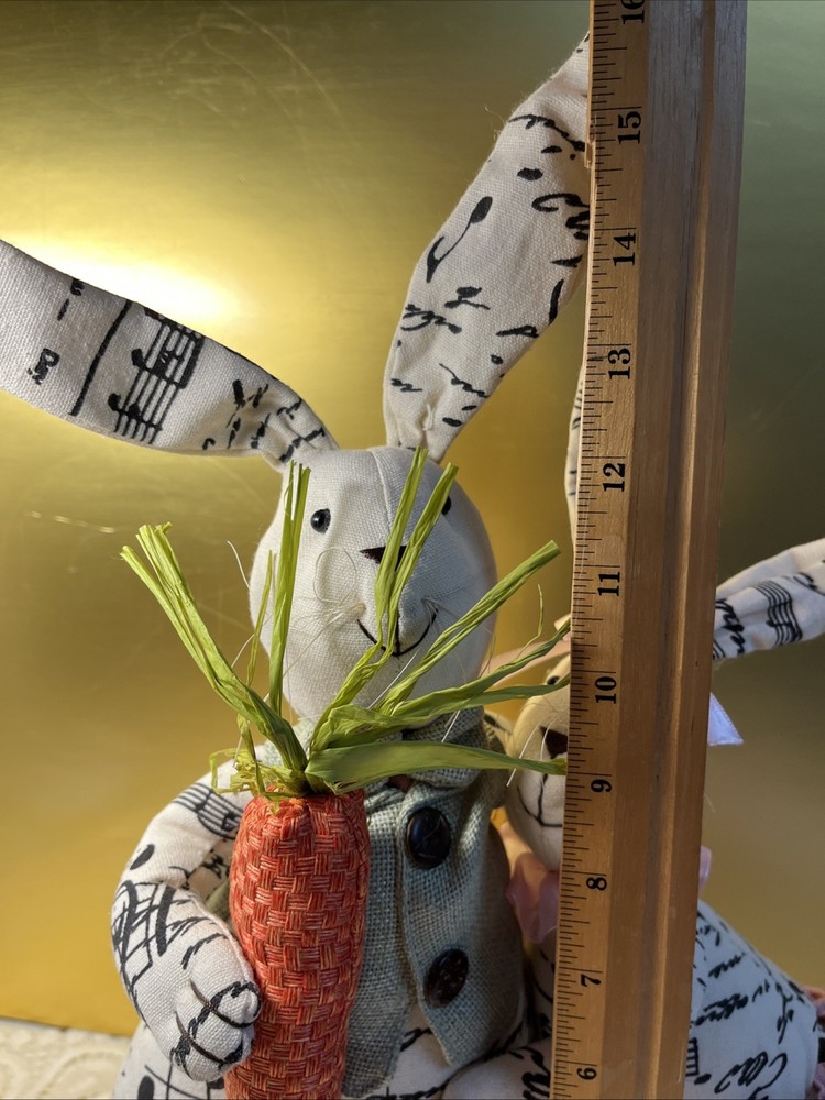 Hugging Cloth Easter Rabbits Stuffed Weighted Musical Note Material Carrot