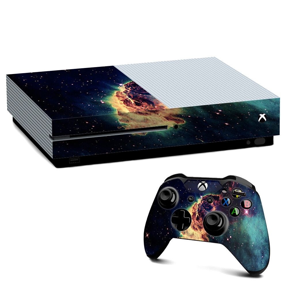 Xbox One S Console Skins Decal Wrap ONLY Nebula 2 space galaxy