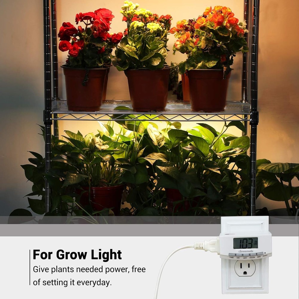 Compact 24-Hour Timer with Backup Battery - Ideal for Home Automation & Security