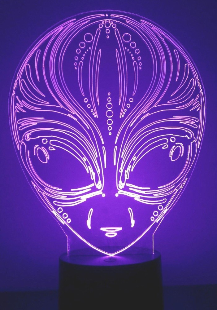 Alien Night Light Personalized FREE Light Up 3D Illusion LED Night Lamp