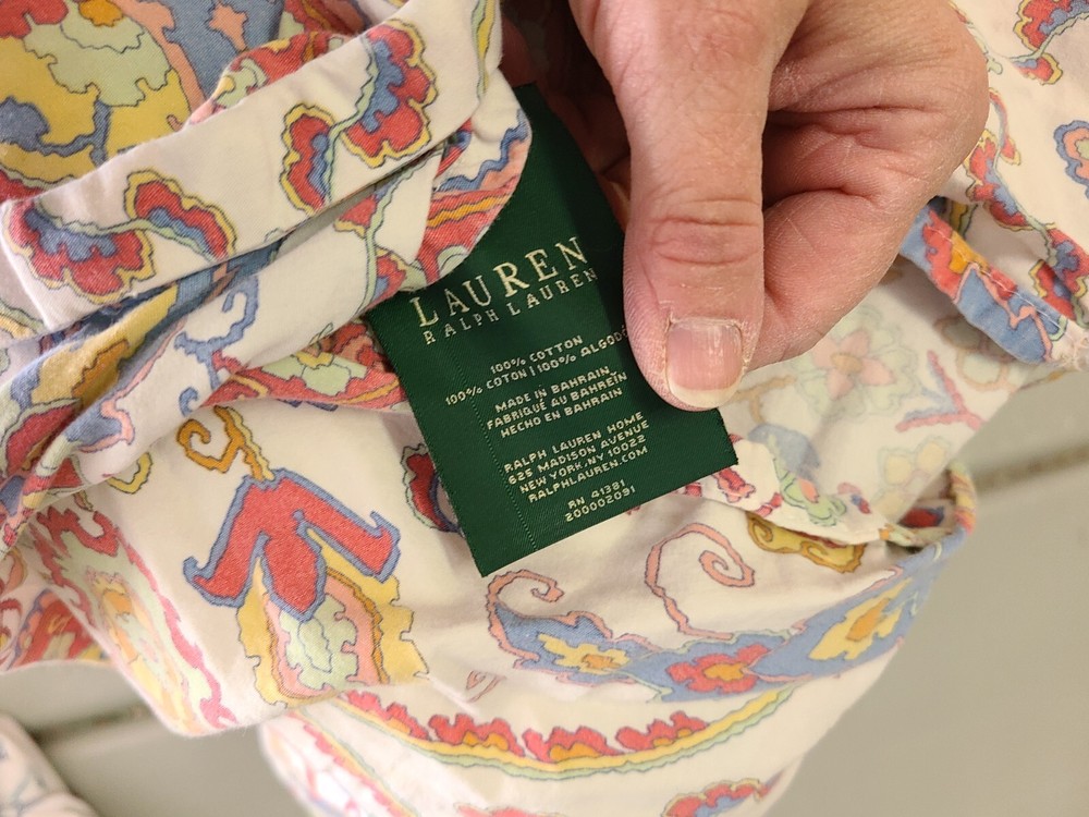 Ralph Lauren "Teardrop Multi" King Pillow Sham