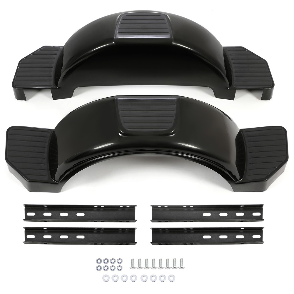 SET OF 2 (TWO) SINGLE AXLE TRAILER FENDERS FOR 13" WHEELS TIRES SKIRT BOAT