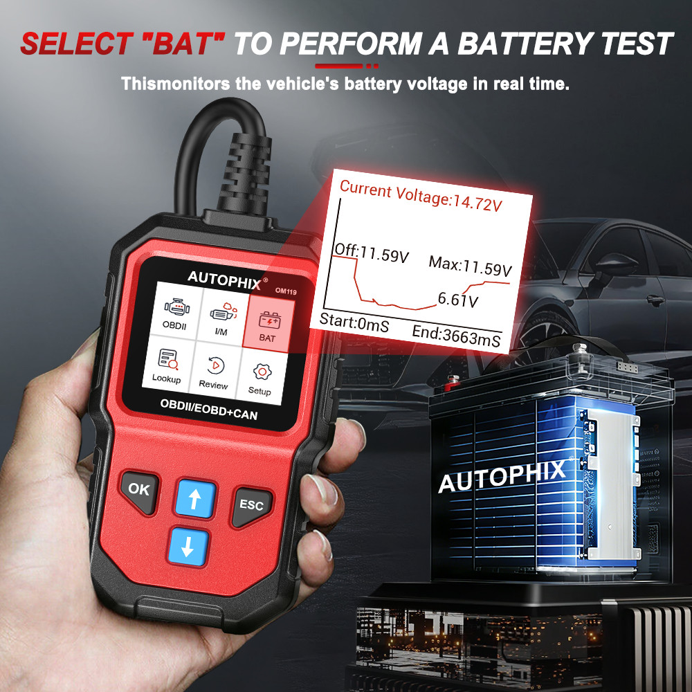 AUTOPHIX OM119 Check Engine Light OBD2 Scanner Diagnostic Tool Code Reader Car