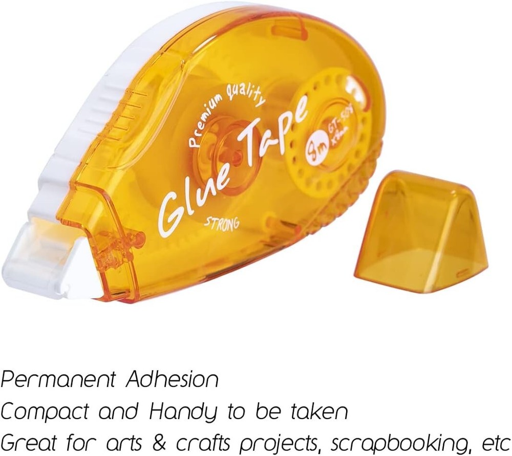 12 Pack Double Sided Tape Roller Scrapbooking Permanent Adhesive Runner Crafts