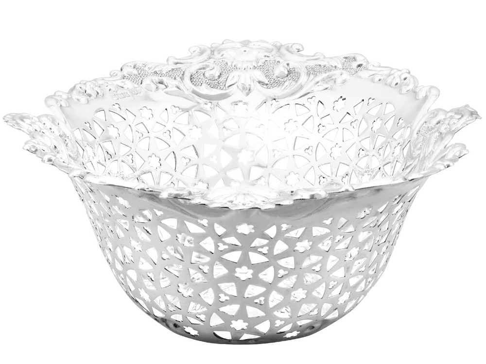 Sterling Silver Fruit Dishes Antique Edwardian