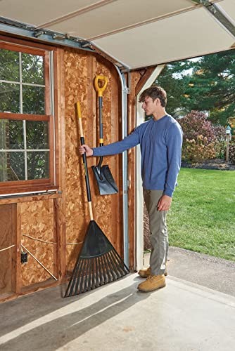 True Temper 30 Inch Clog Free Leaf Rake With Comfort Grip Handle