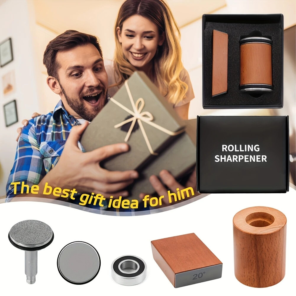 2 Angles Rolling Knife Sharpener Kit Grinding Stone Sharpening System Diamonds