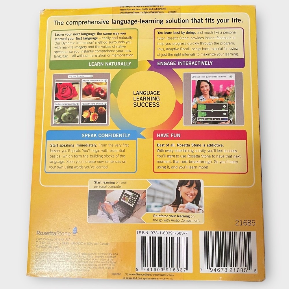 Rosetta Stone Italian Version 3 Level 1-3 Complete Language Learning Software