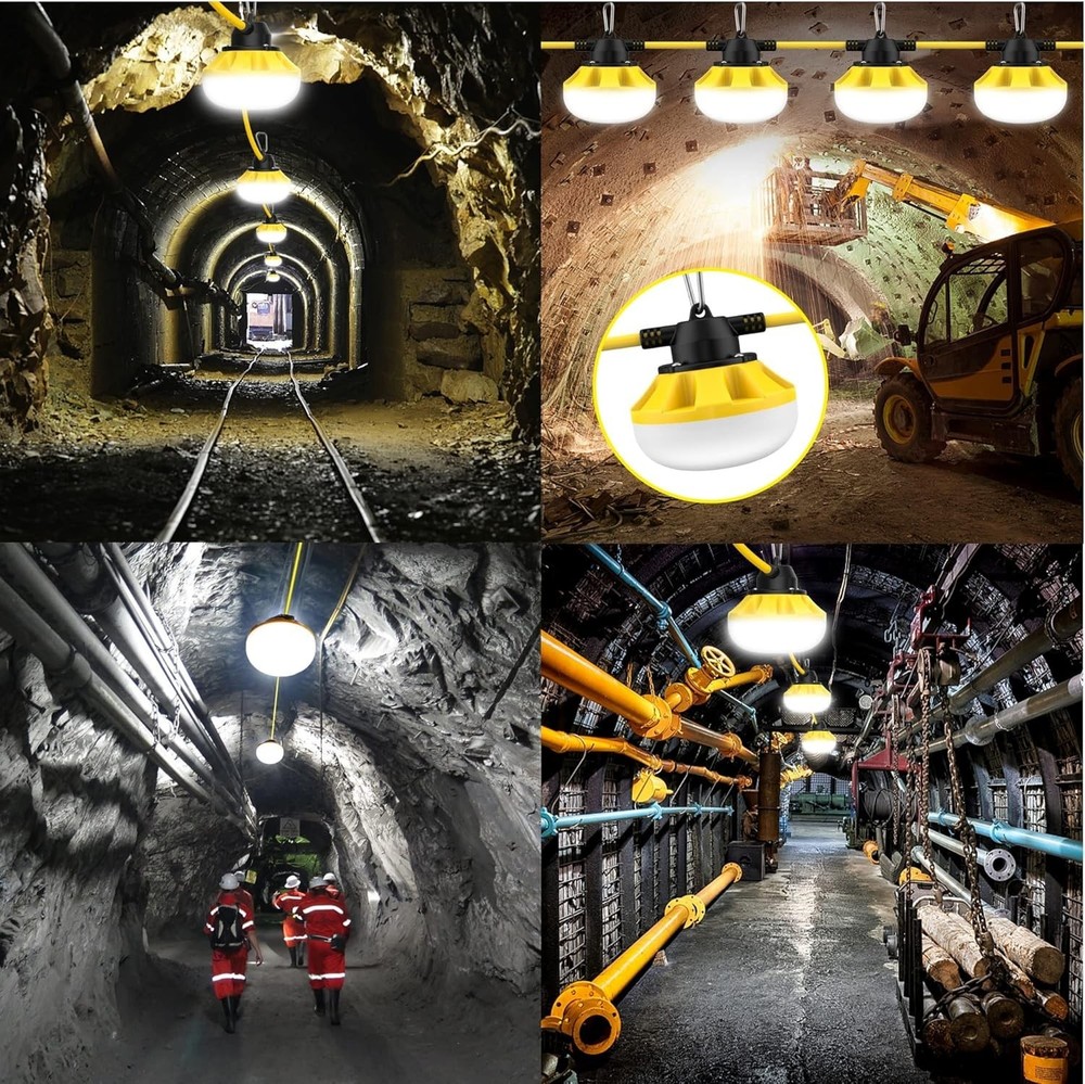 50ft Construction String Lights LED for Construction Sites Walkways Crawlspaces