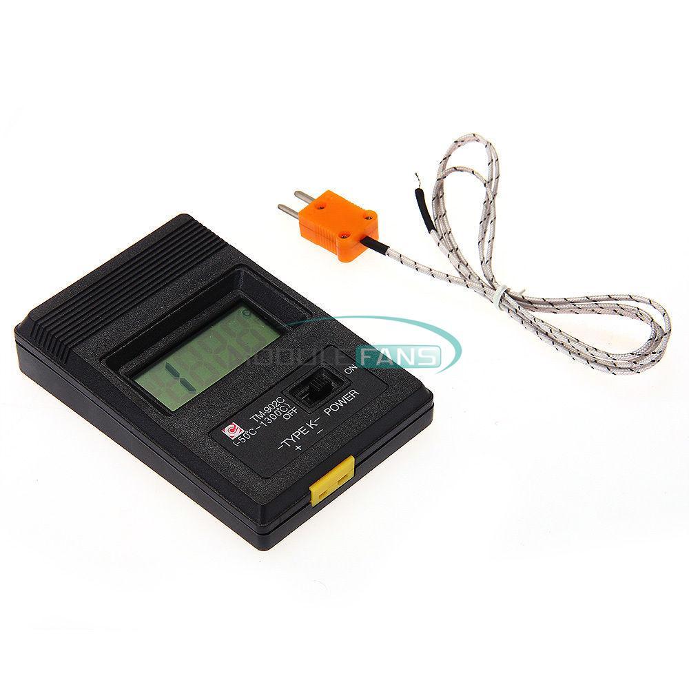 TM902C Digital LCD Thermometer Temperature Reader Meter Sensor K Type Probe MF