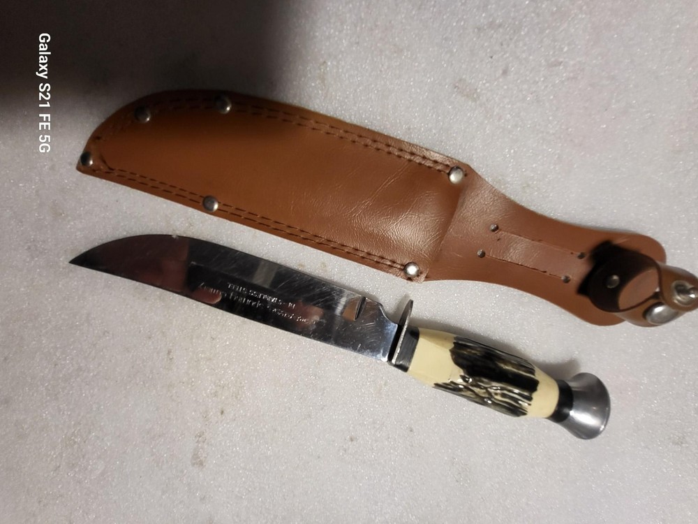 Precise Sporting Cutlery Hi Stainless Fixed Blade Knife & Sheath