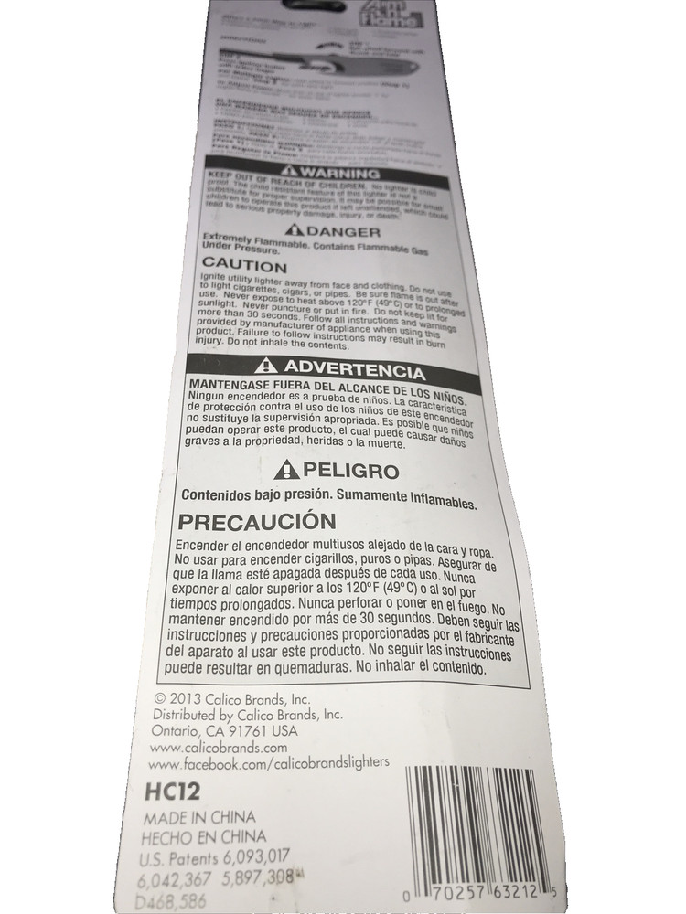 Scripto multi purpose BUTANE LIGHTER barbeque grill fireplace Aim and Flame Blue