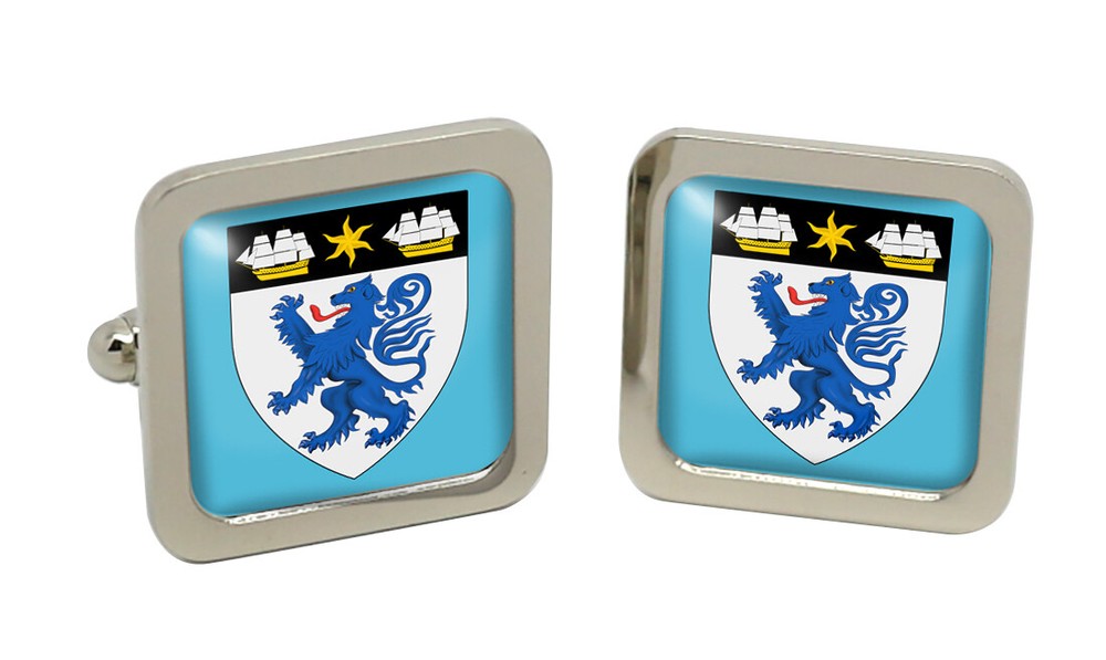 Middlesbrough (England) Square Cufflink in Chrome Box